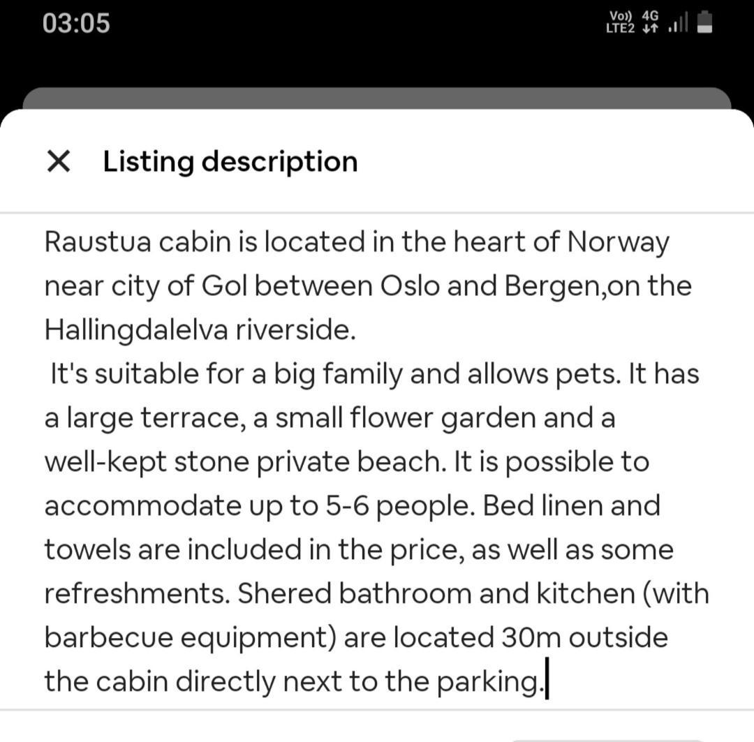 Holiday Raustua Cabin Gol Zewnętrze zdjęcie